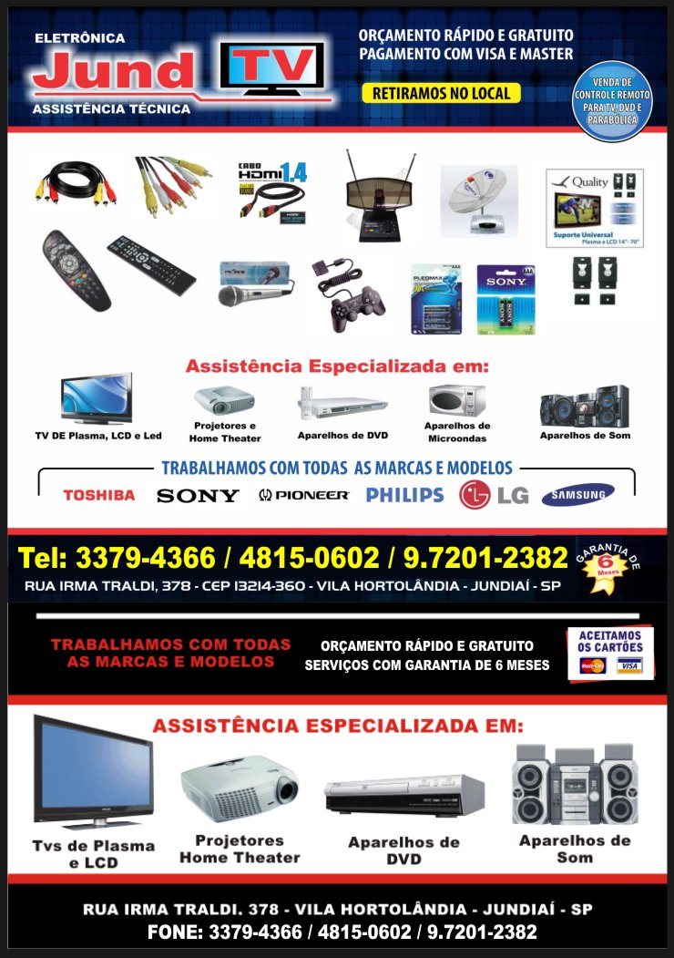 Jund Tv Jundiai SP, Conserto de Projetores Jundiai, Conserto de DVD e TV Jundiai, Assistencia Jund Tv Jundiai SP, Conserto de Projetores Jundiai, Conserto de DVD e TV Jundiai, Assistencia
